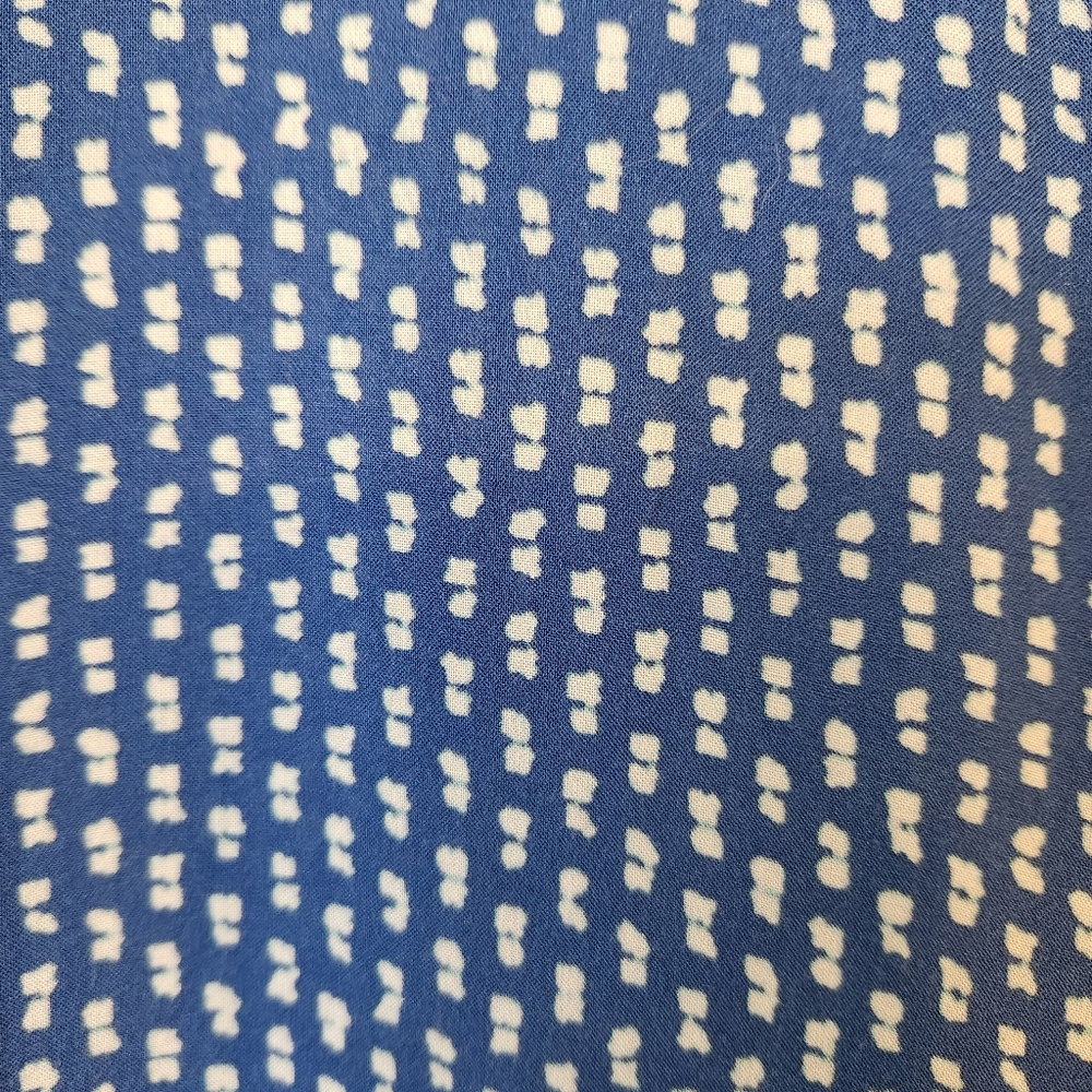 Velvet By Graham And Spencer Marnita Dress Blue White Print Lightweight Large - Picture 10 of 16